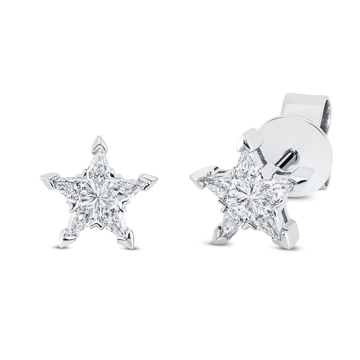 fantasy-cut  illusion classic studs in white gold