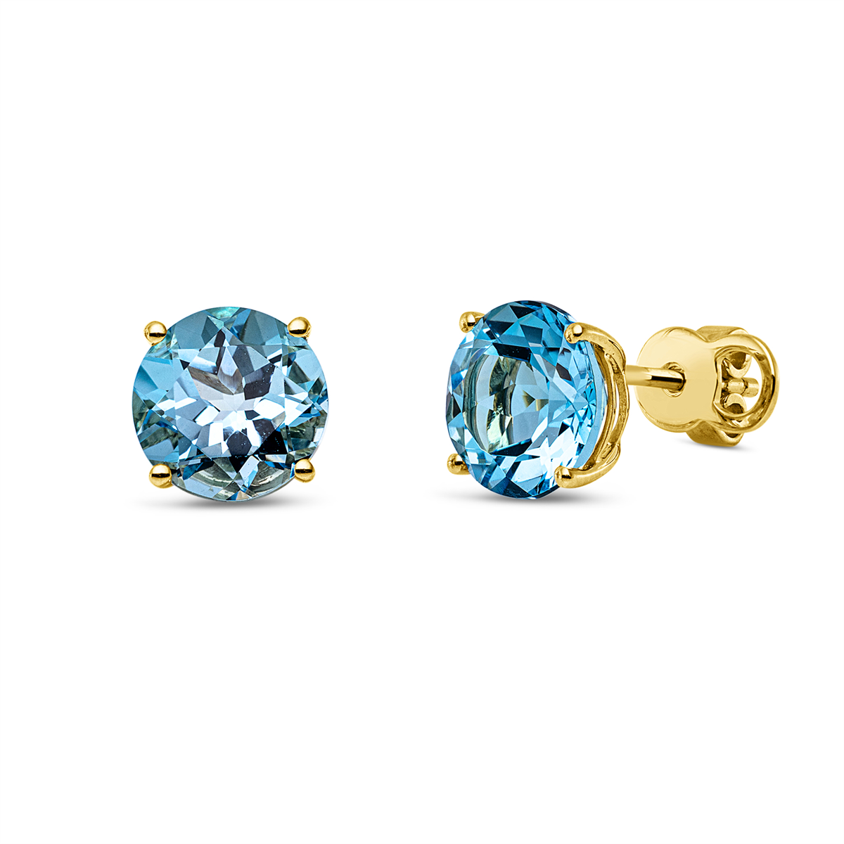 colored stone fashion studs - 2L452