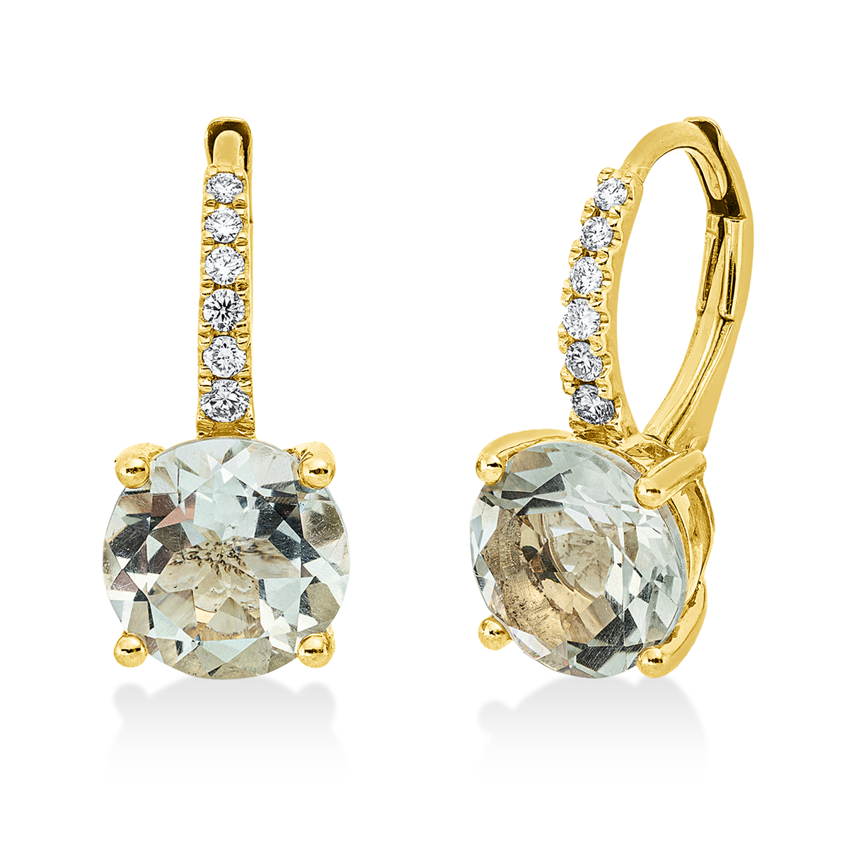 colored stone fashion earrings - 2M107