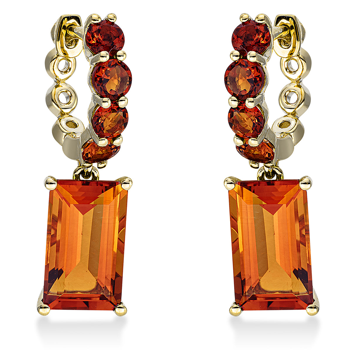 colored stone fashion earrings - 2N893