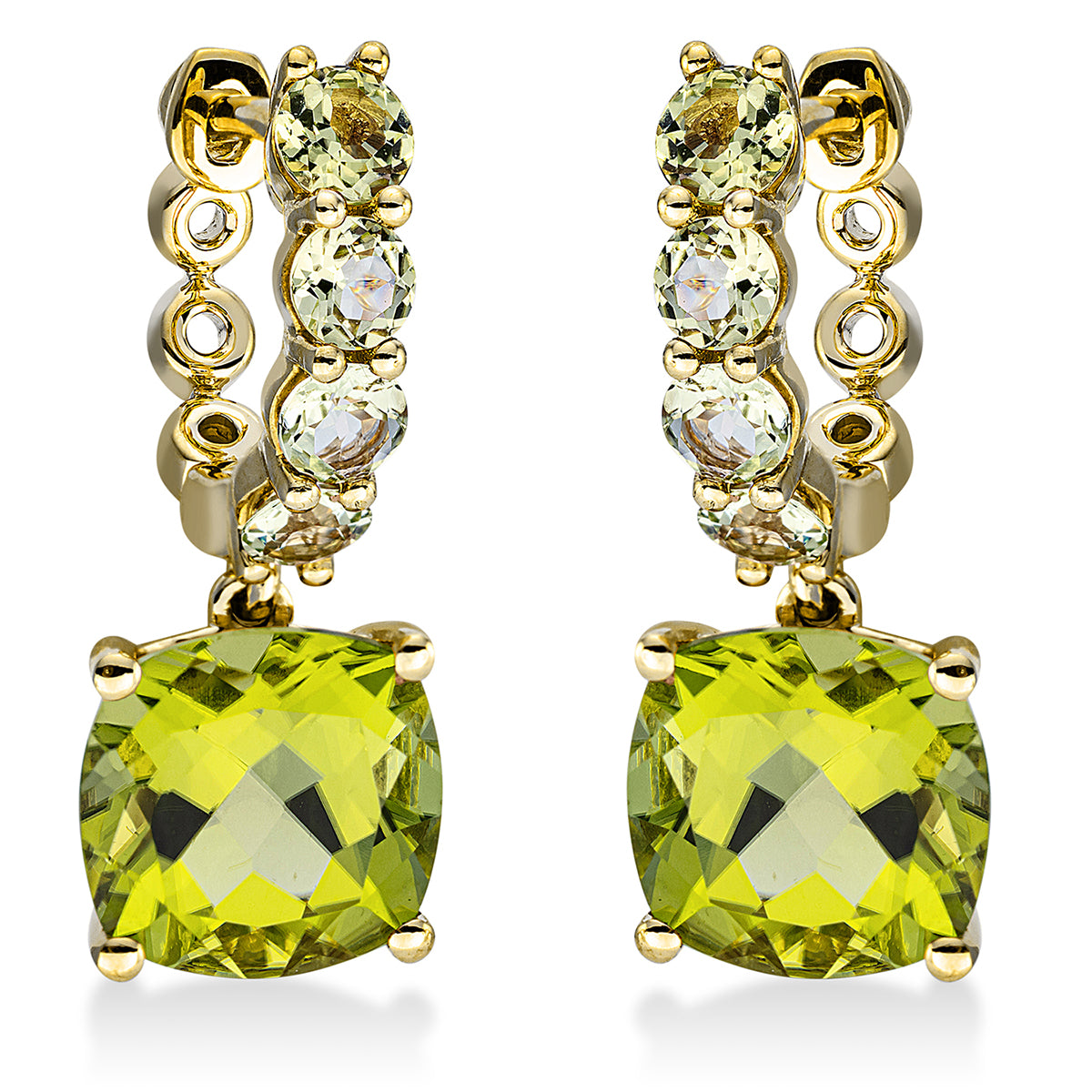 colored stone fashion earrings - 2N905