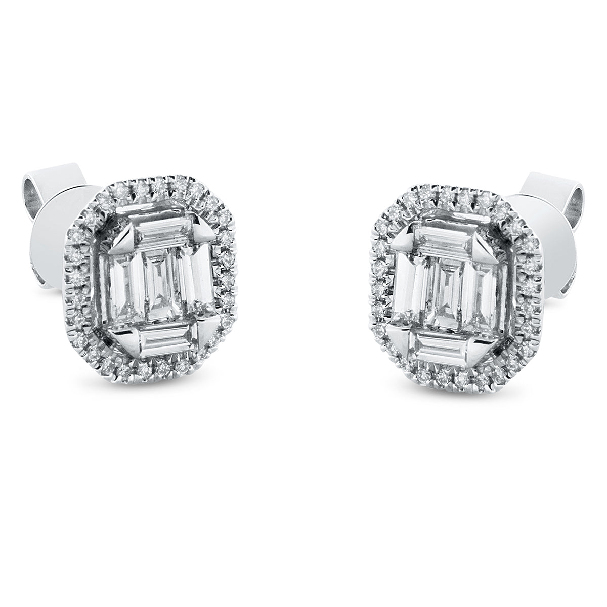 baguette illusion studs - 2P792