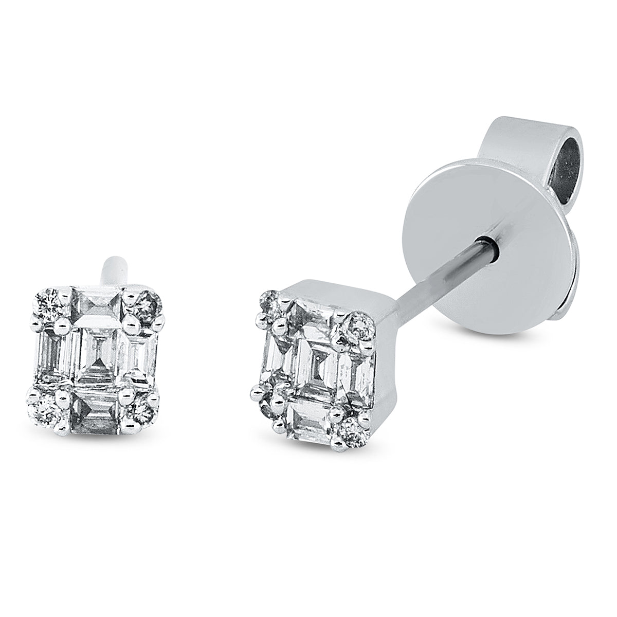 baguette illusion studs - 2Q172