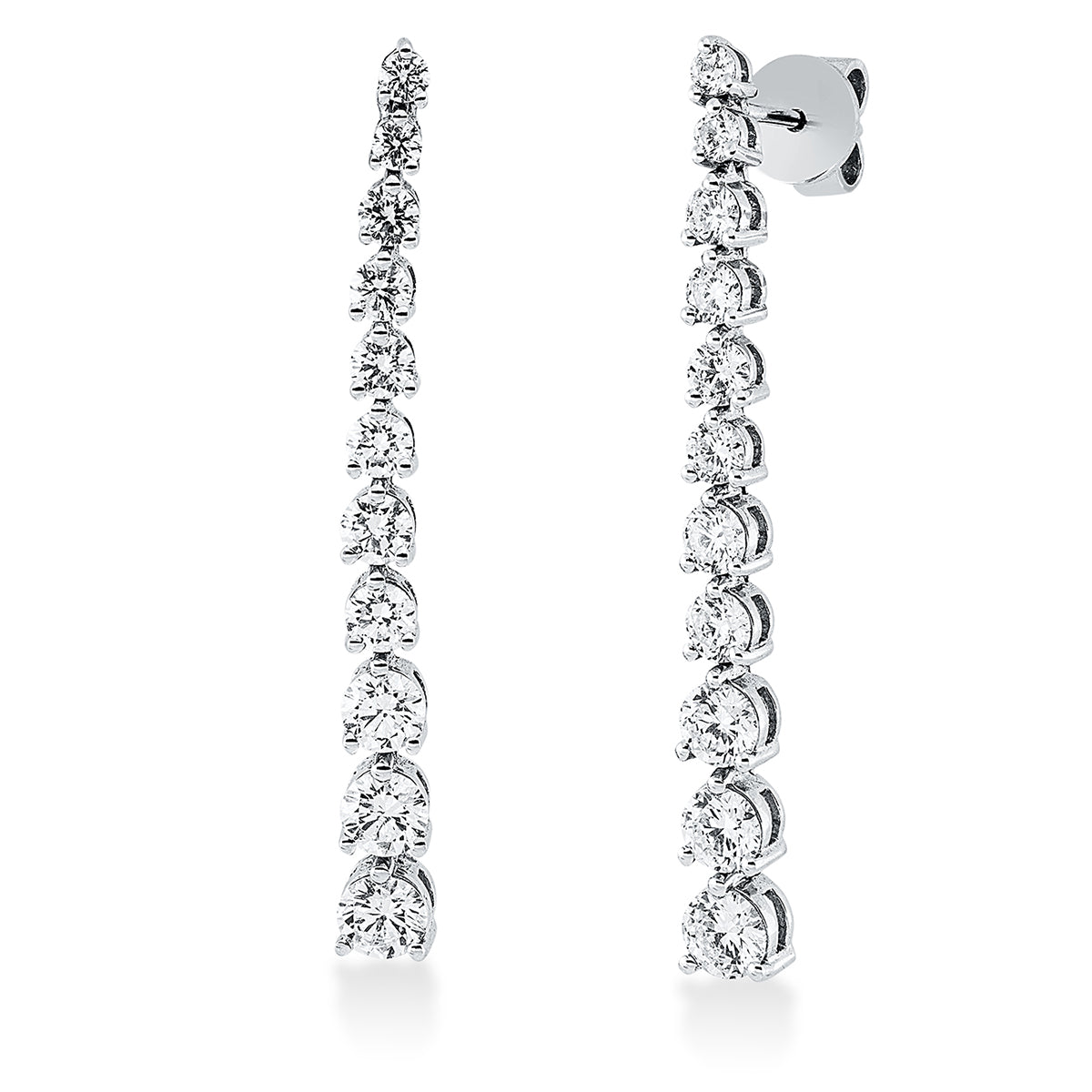diamond full cut  exclusive earrings in white gold