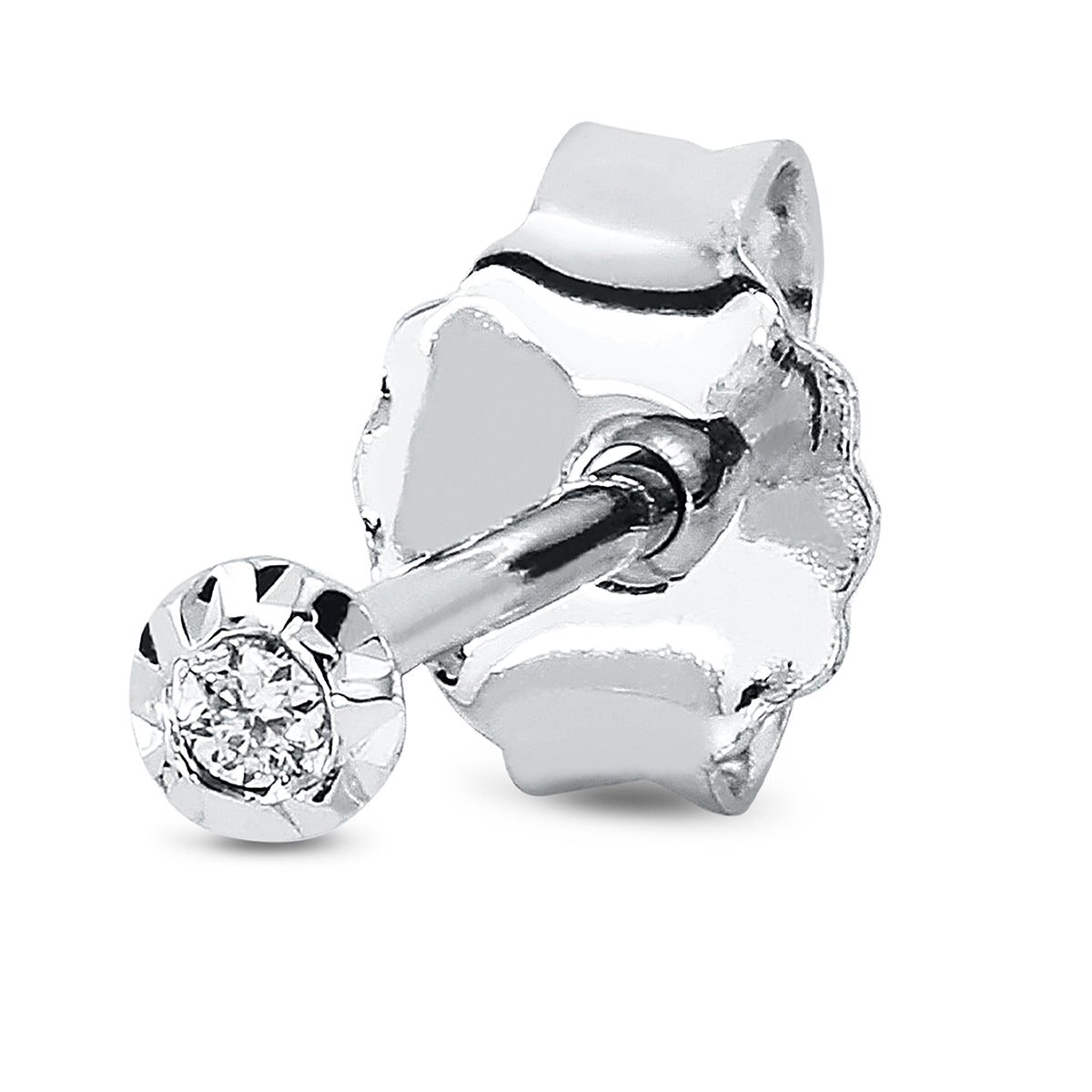 diamond full cut  modern woman studs in white gold