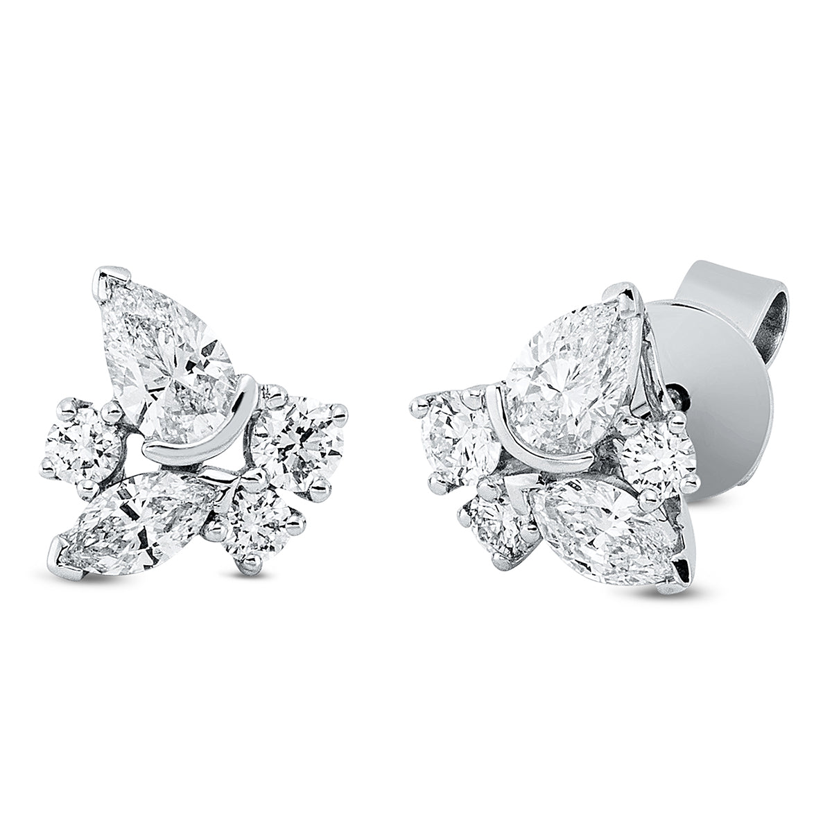 diamond full cut  exclusive studs in white gold