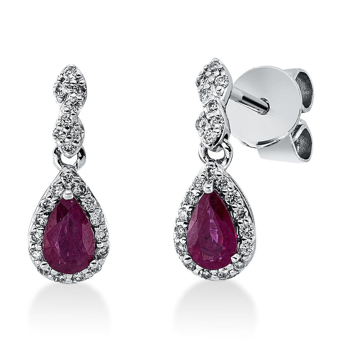 colored stone classic earrings - 2R278