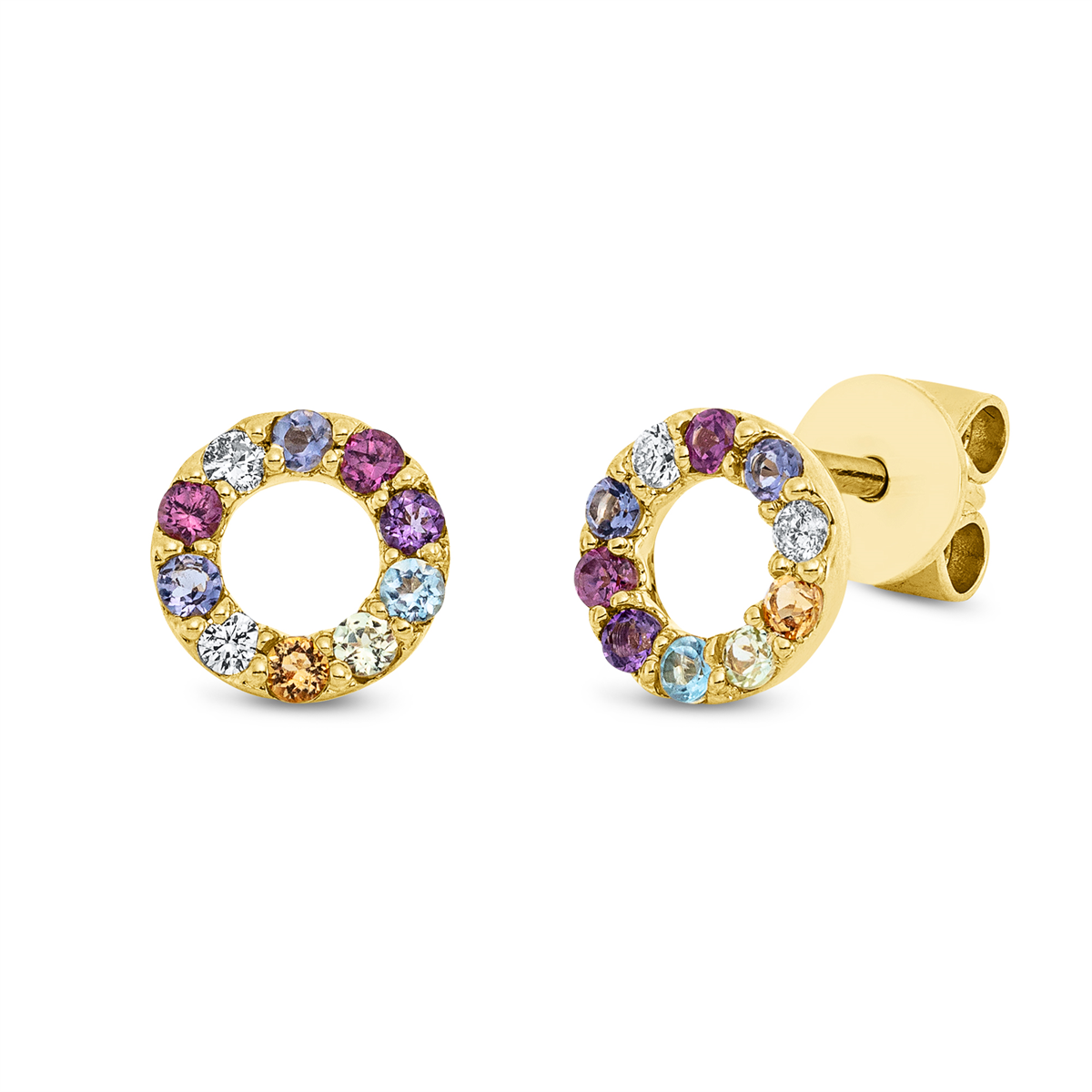 rainbow & multicolor studs - 2R891