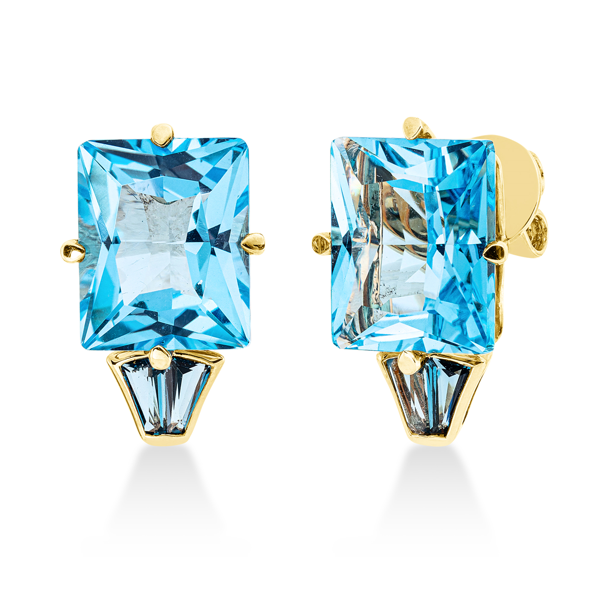 colored stone fashion studs - 2S345