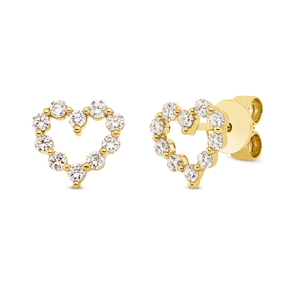 heart studs - 2S694