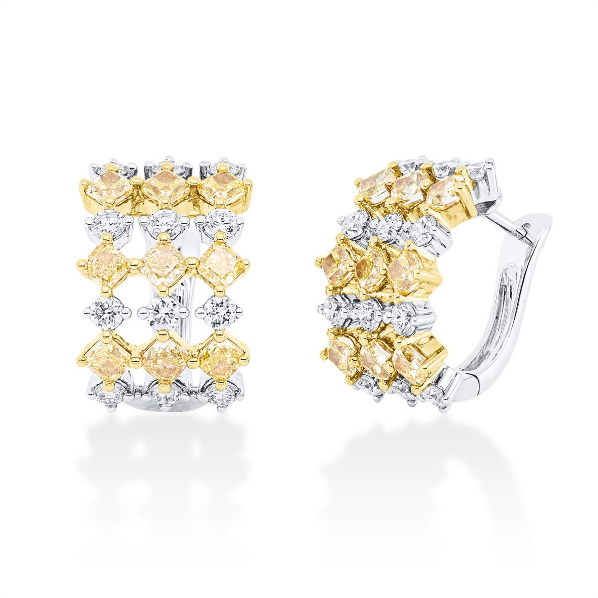 fancy colored diamond hoops & huggies - 2S801