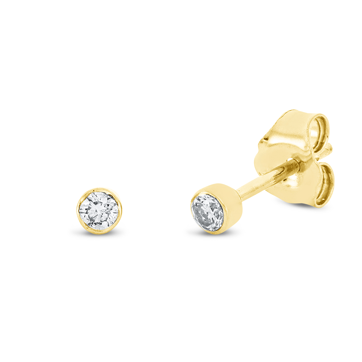 solitaire studs - 2S849