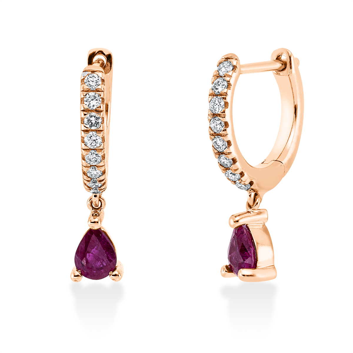 colored stone classic earrings - 2S861