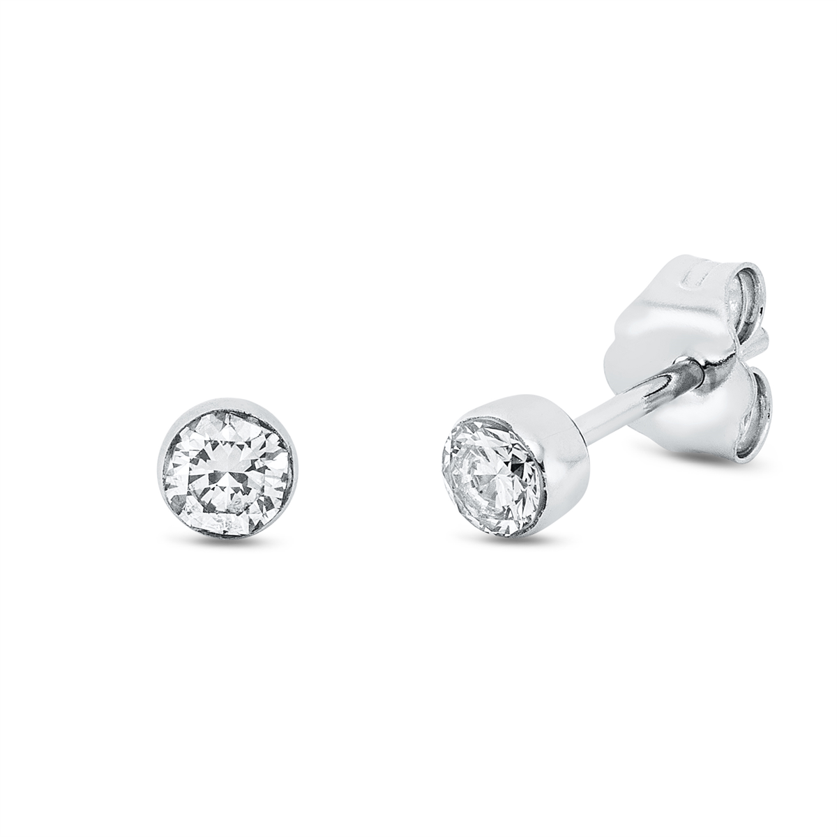 solitaire studs - 2S863