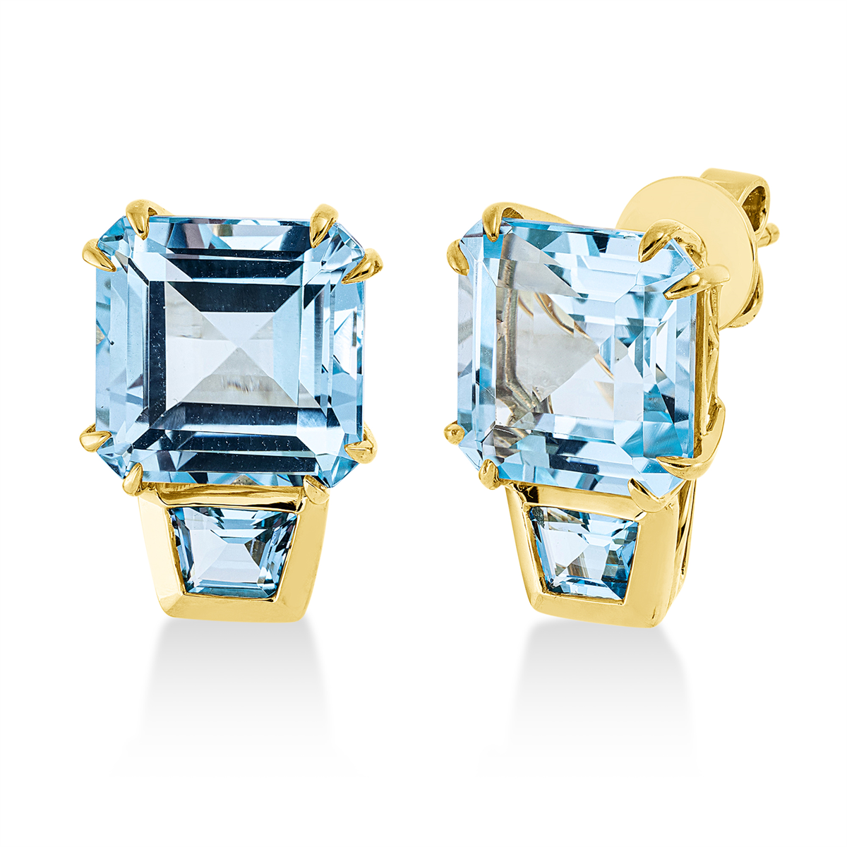 colored stone fashion studs - 2T627