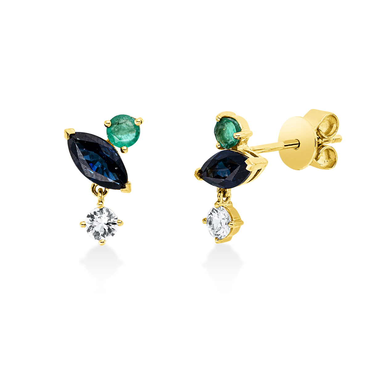 colored stone classic earrings - 2T676