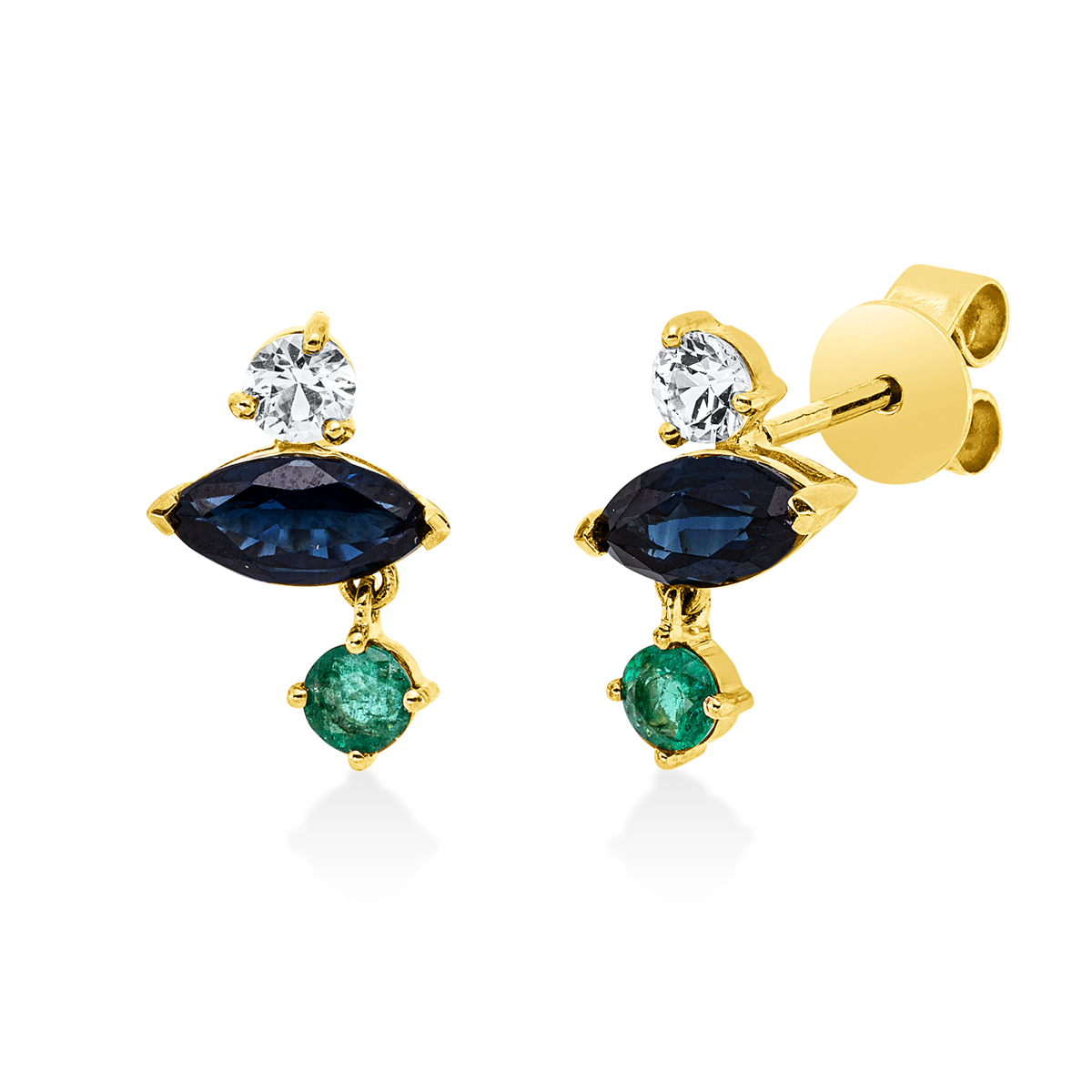 colored stone classic earrings - 2T677