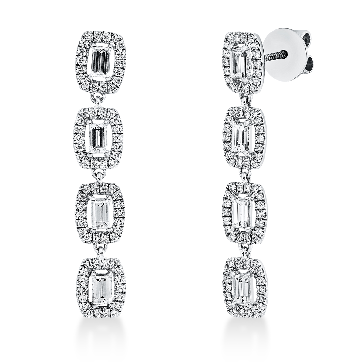 baguette earrings - 2T882