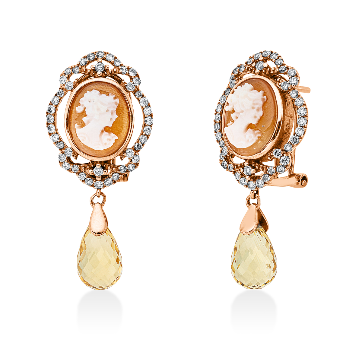 colored stone fashion earrings - 2T918