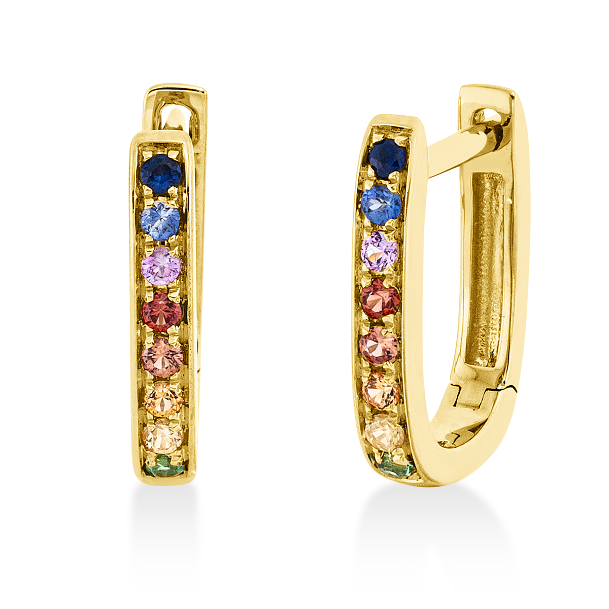 rainbow & multicolor hoops & huggies - 2U041