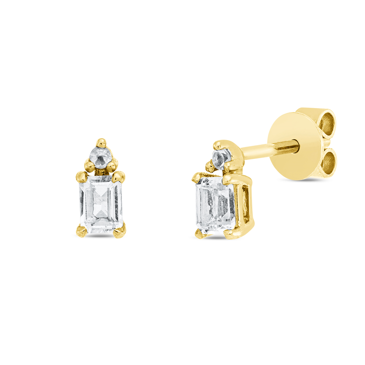gekleurde stenen mode studs - 2U164