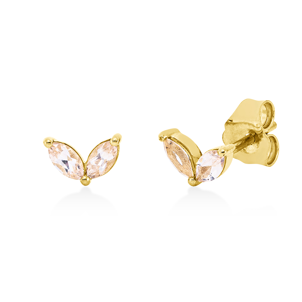 gekleurde stenen mode studs - 2U922