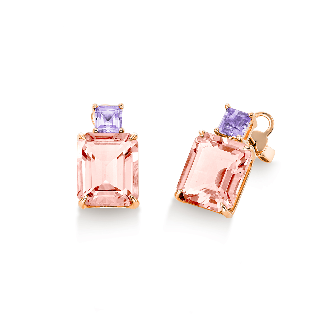 colored stone fashion studs - 2U961