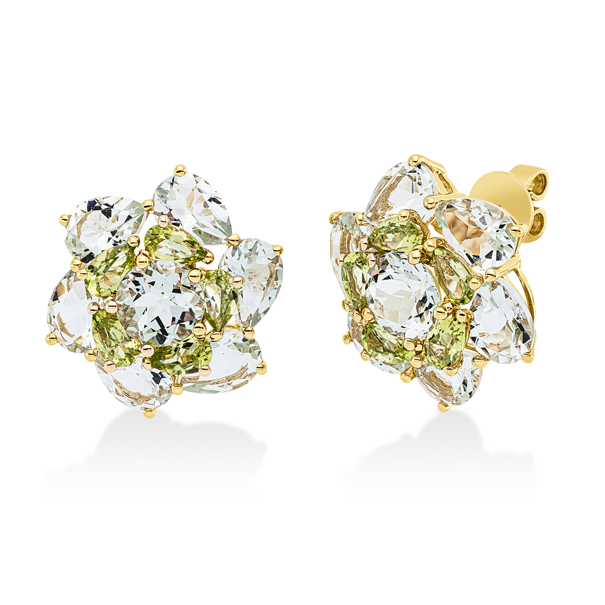 gekleurde stenen mode studs - 2V434