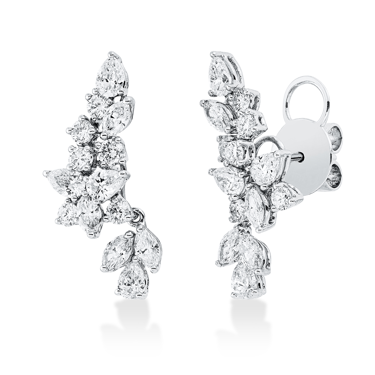 diamond full cut  exclusive studs in white gold