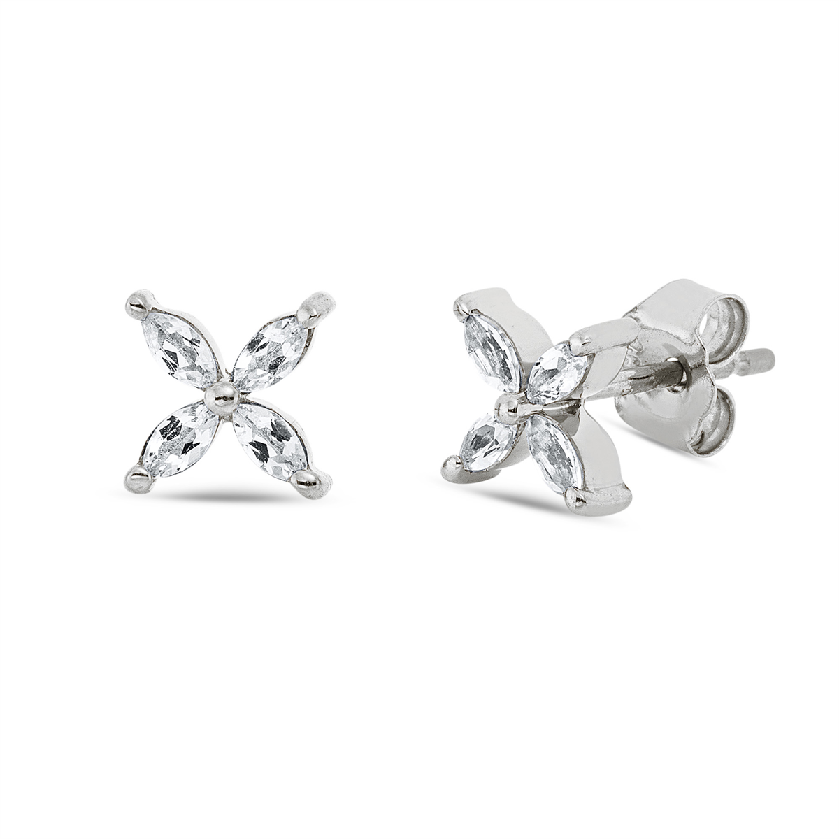 colored stone fashion studs - 2V596