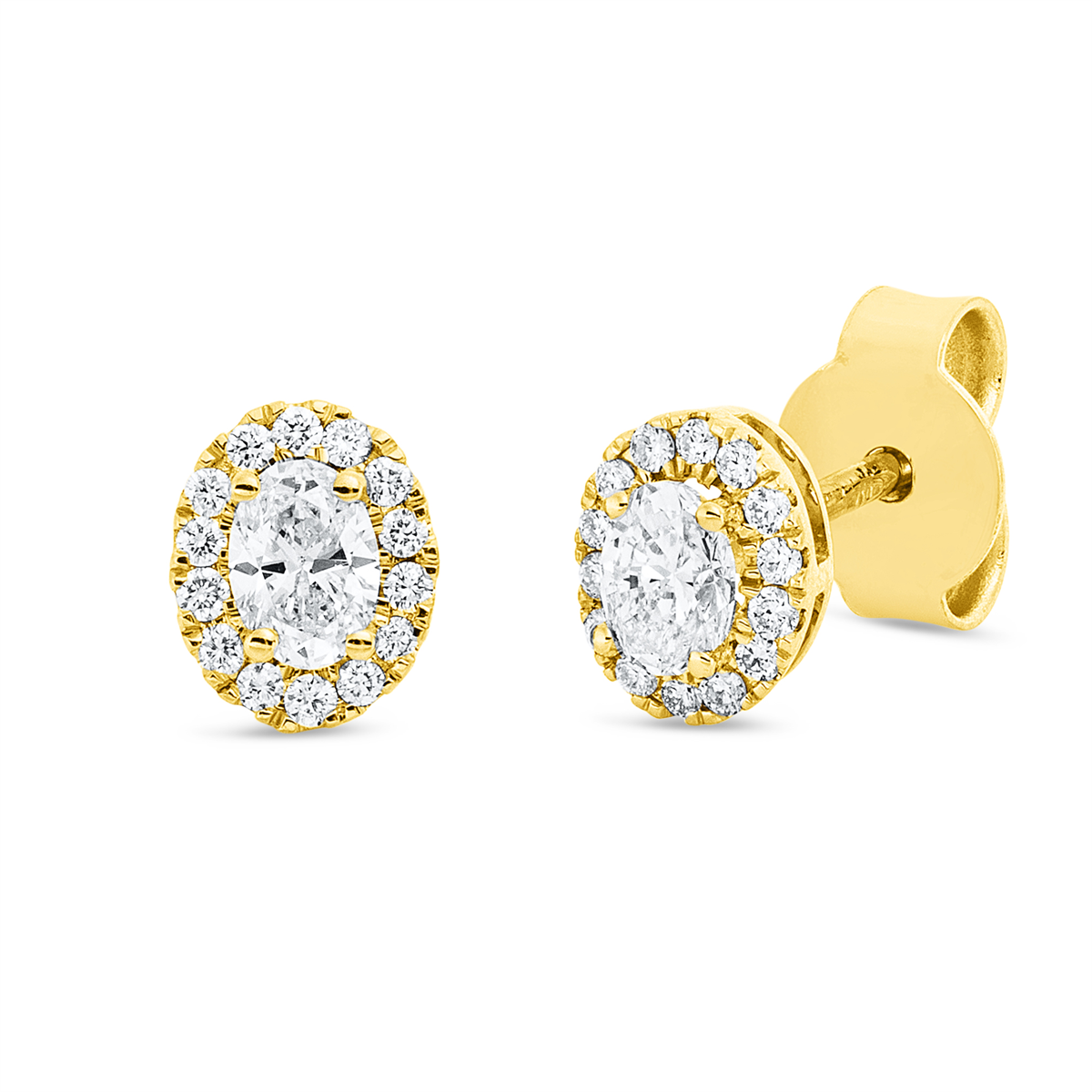 solitaire with accent stones studs - 2V740