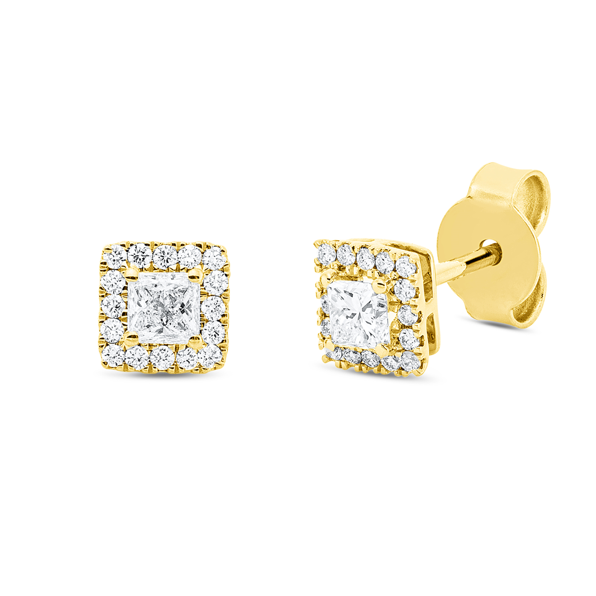 solitaire with accent stones studs - 2V743