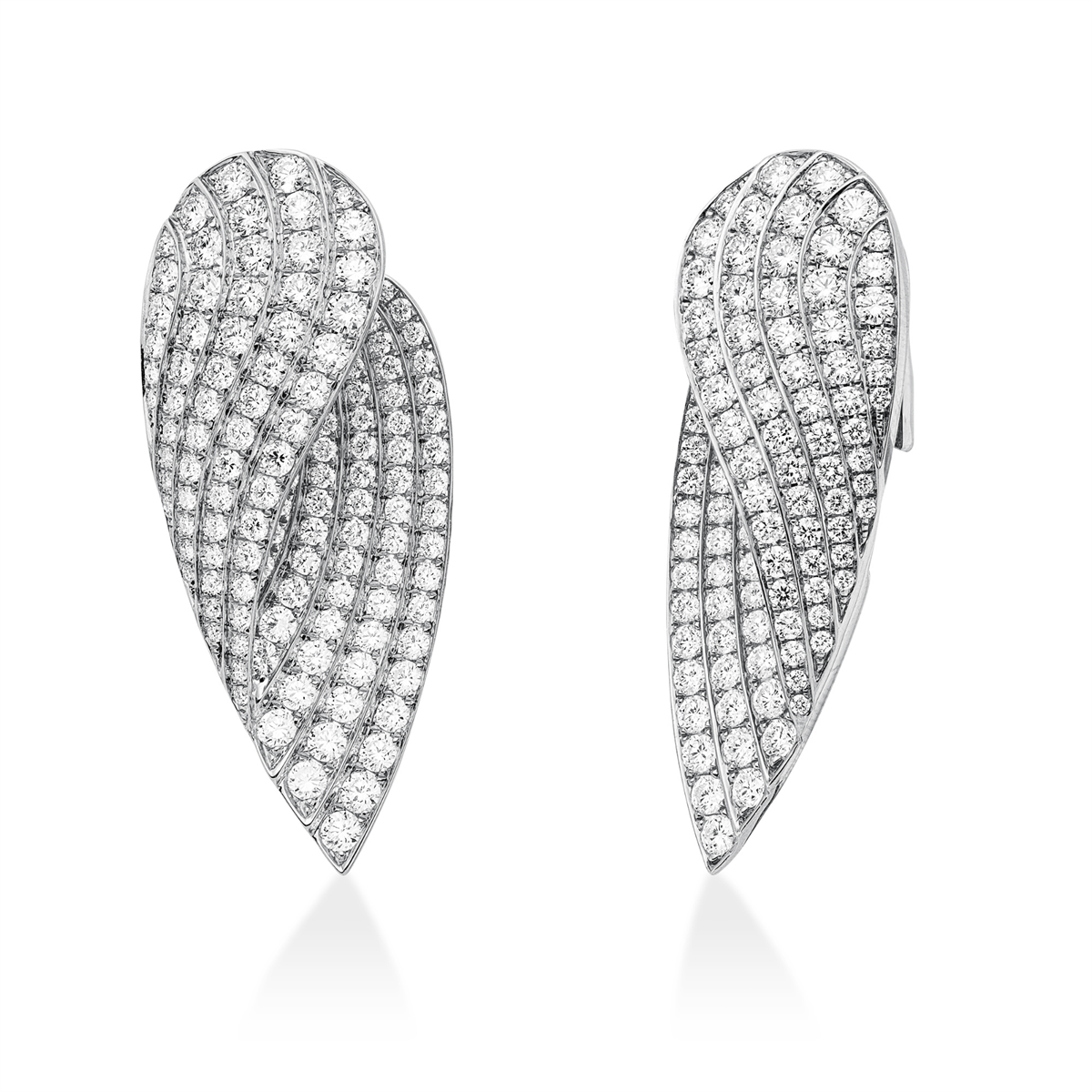 diamond full cut  exclusive earrings in white gold
