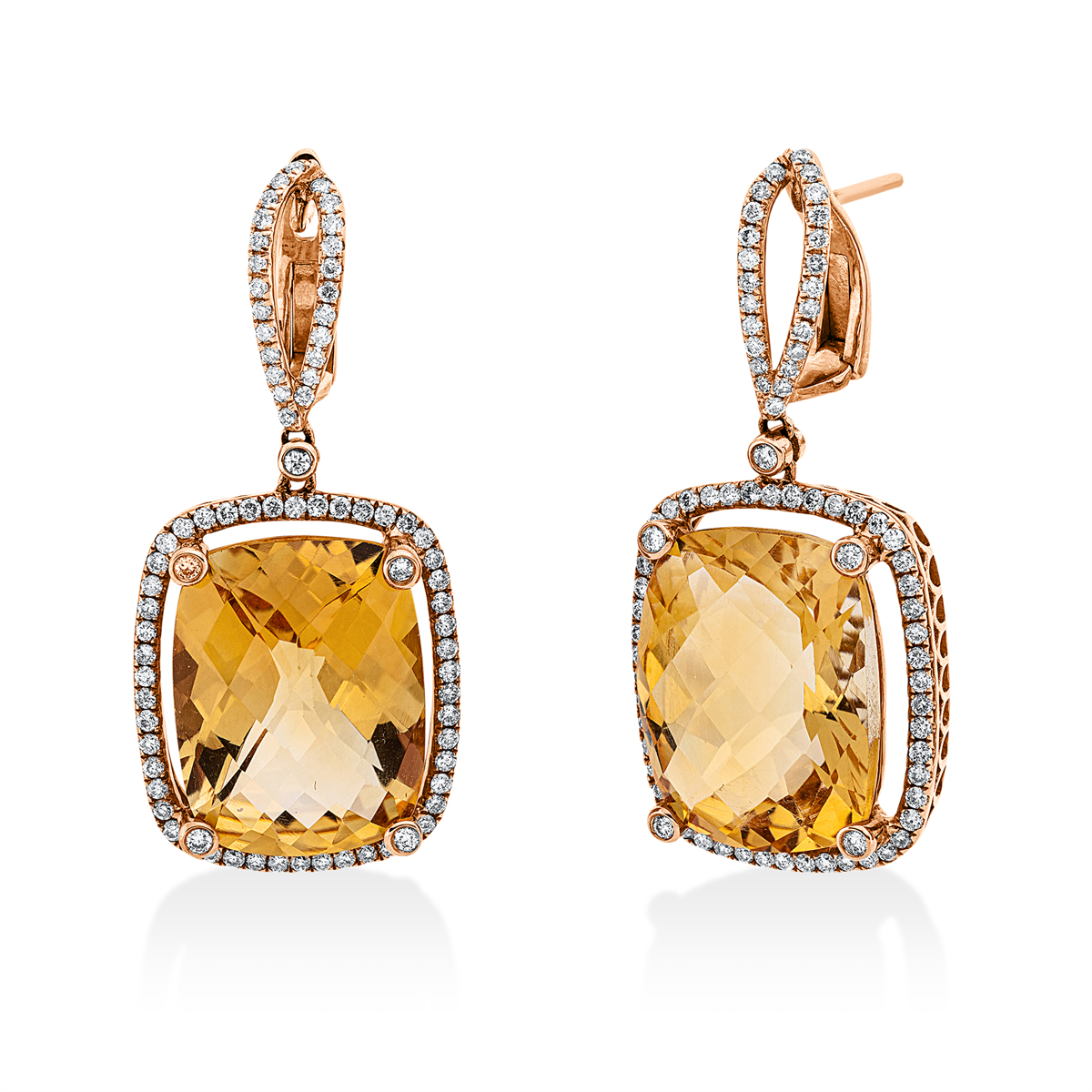 colored stone fashion earrings - 2W113