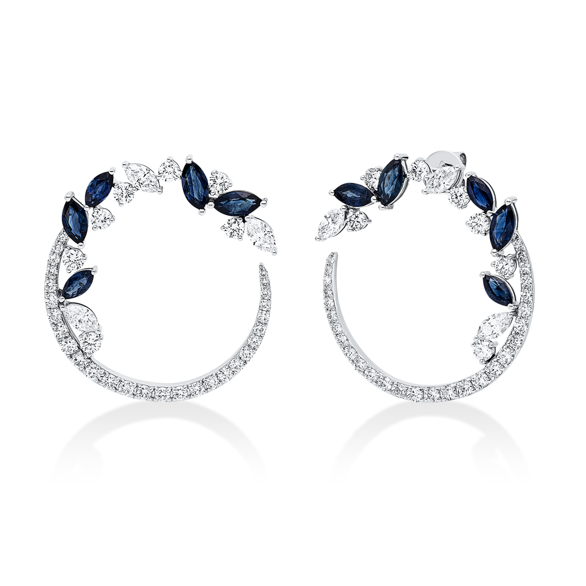 gekleurde stenen klassieke studs - 2W119