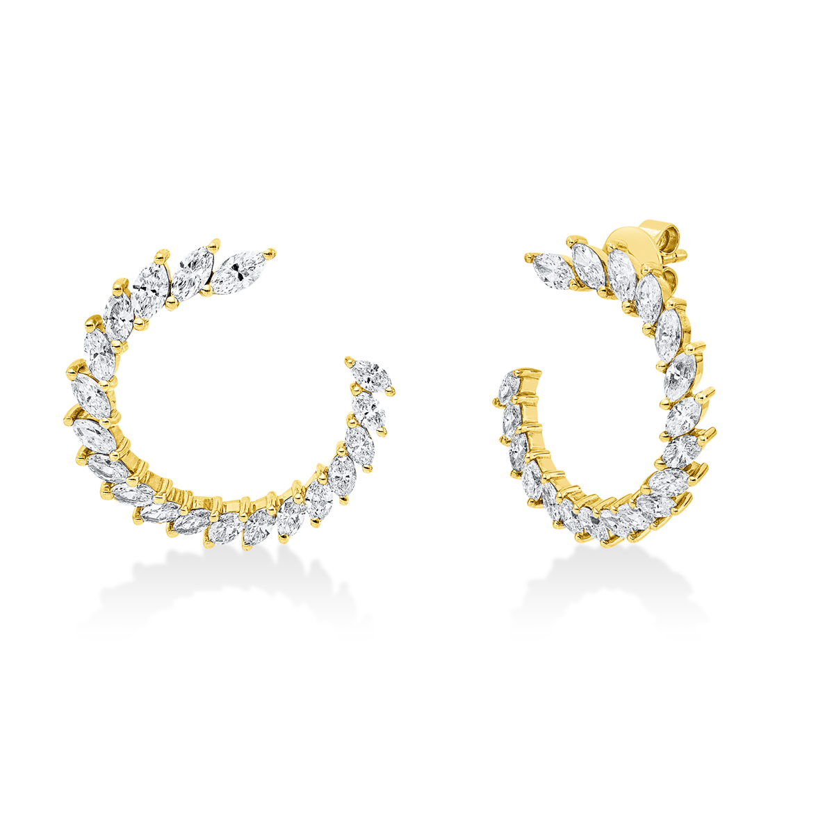 multi-stone studs - 2W127