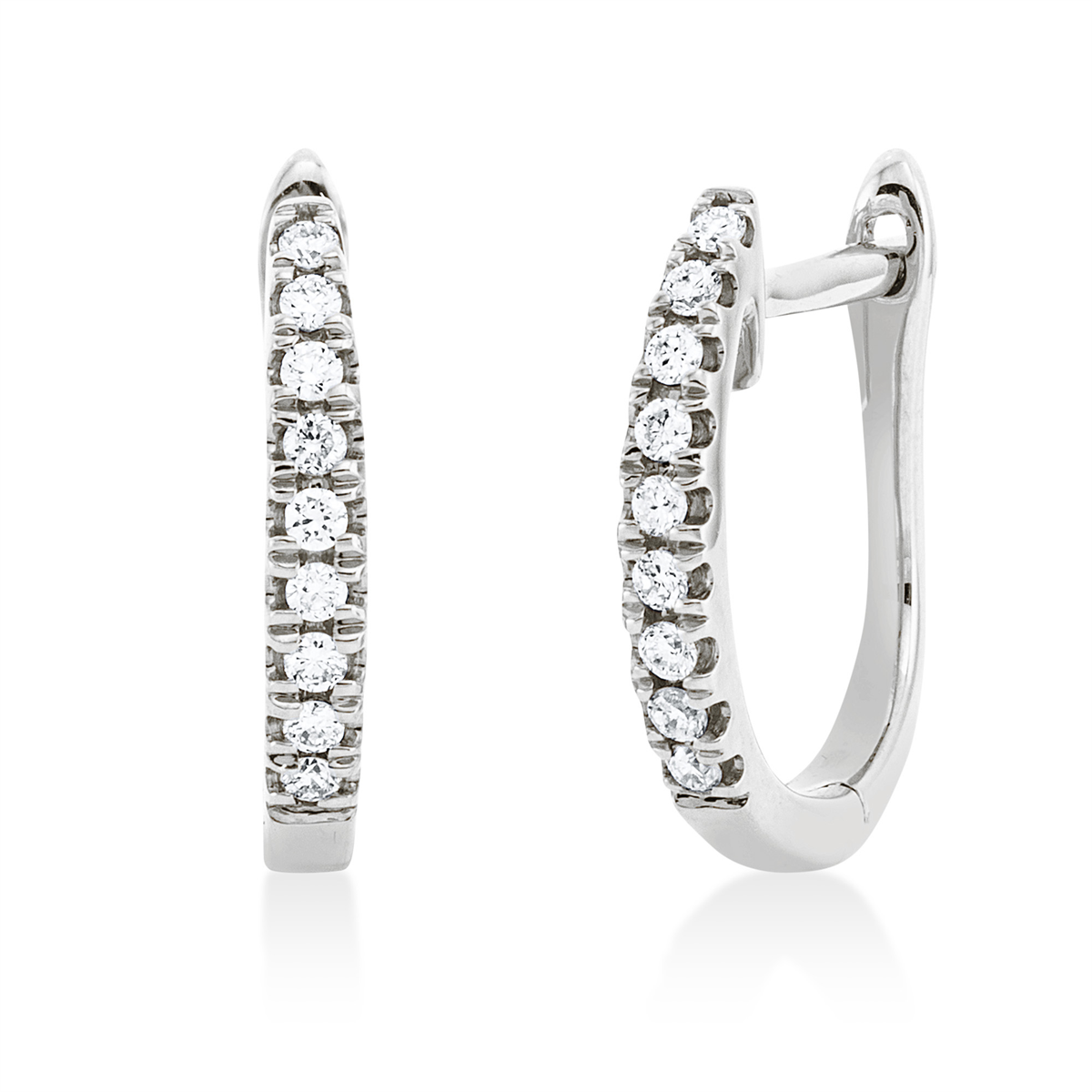 diamond full cut  multi-stone hoops & huggies in white gold