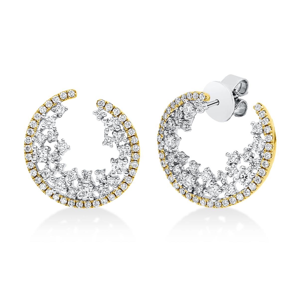 multi-stone studs - 2W296