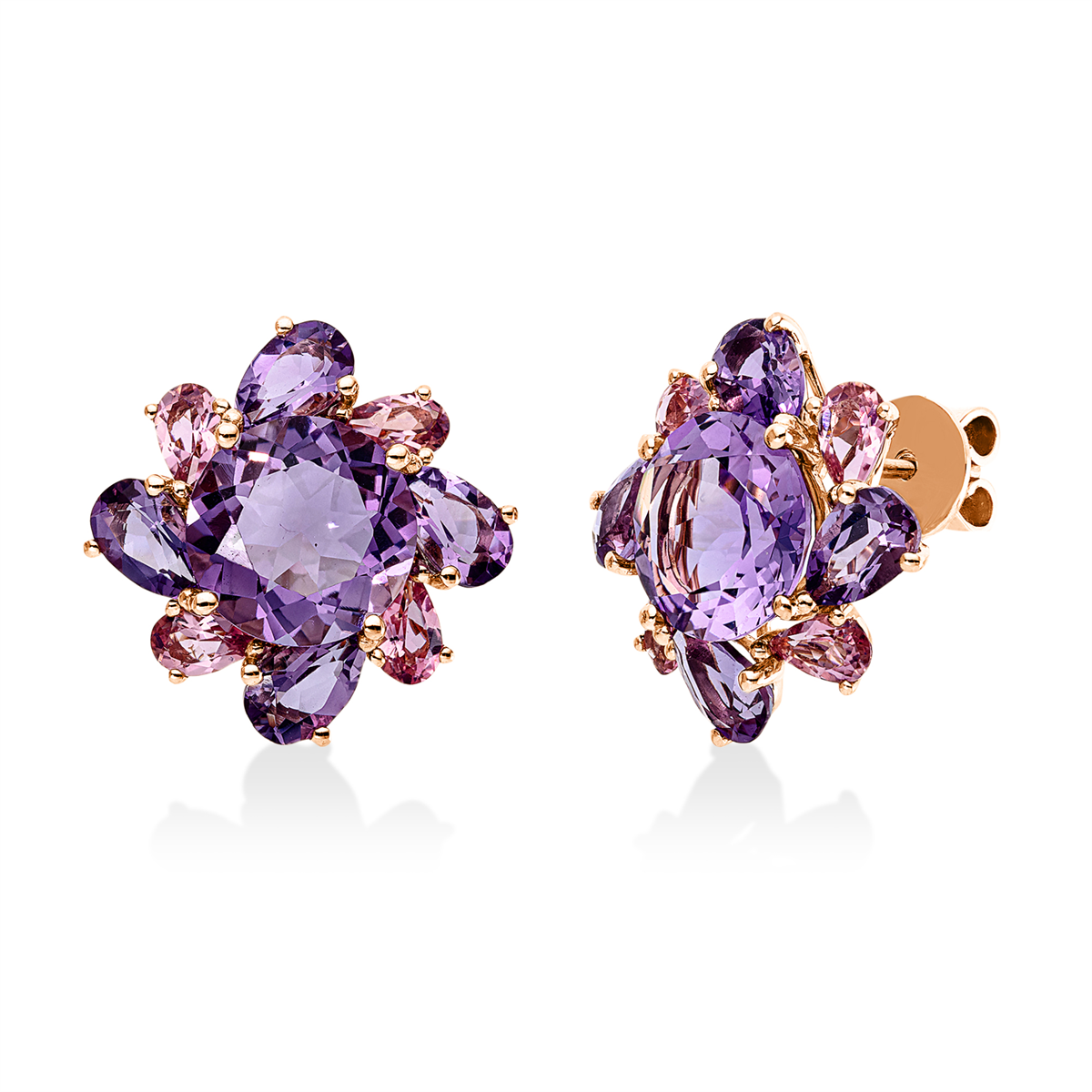 colored stone fashion studs - 2W471