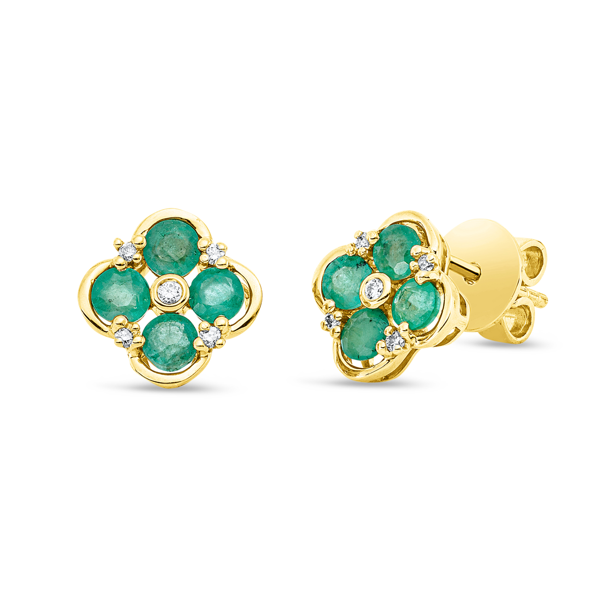 colored stone classic studs - 2W504