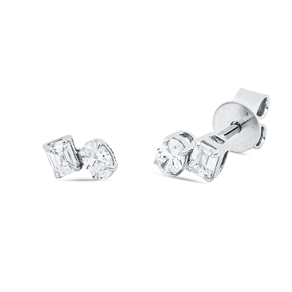 Solitaire ring met accentstenen - 2W563