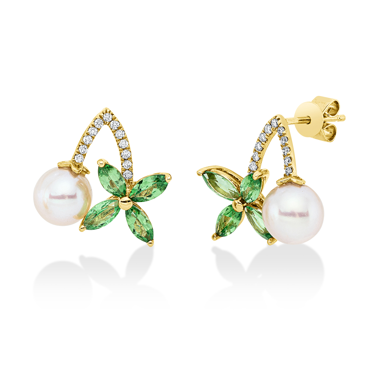 colored stone fashion earrings - 2W995