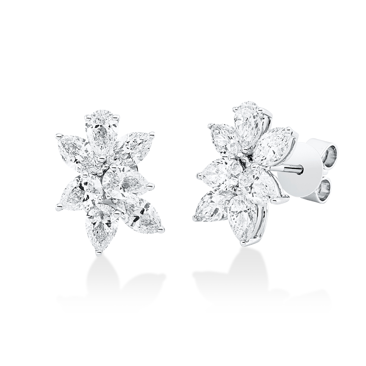 marquise  exclusive studs in white gold
