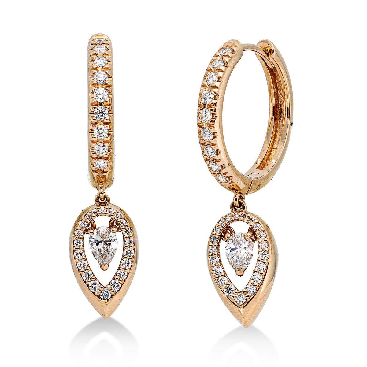 solitaire with accent stones earrings - 2X106