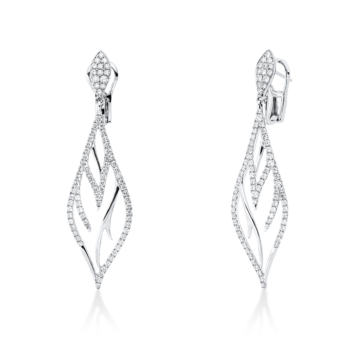diamond full cut  exclusive earrings in white gold