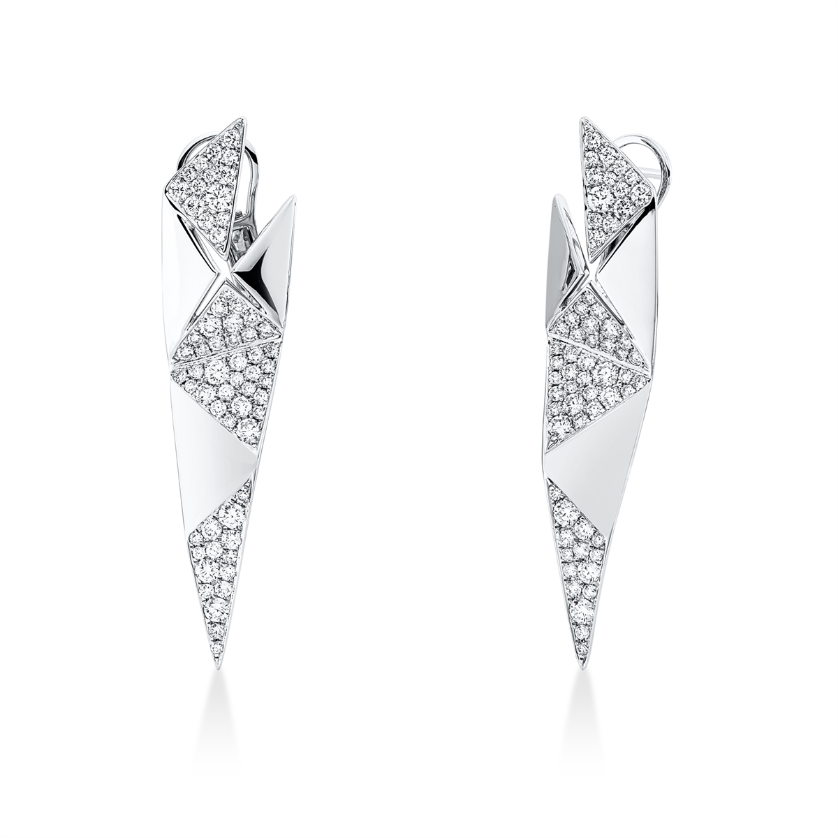 diamond full cut  exclusive earrings in white gold
