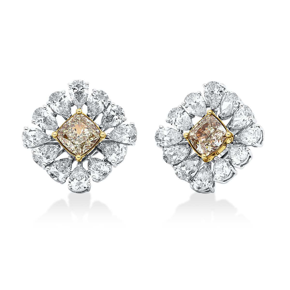 fancy colored diamond studs - 2X352