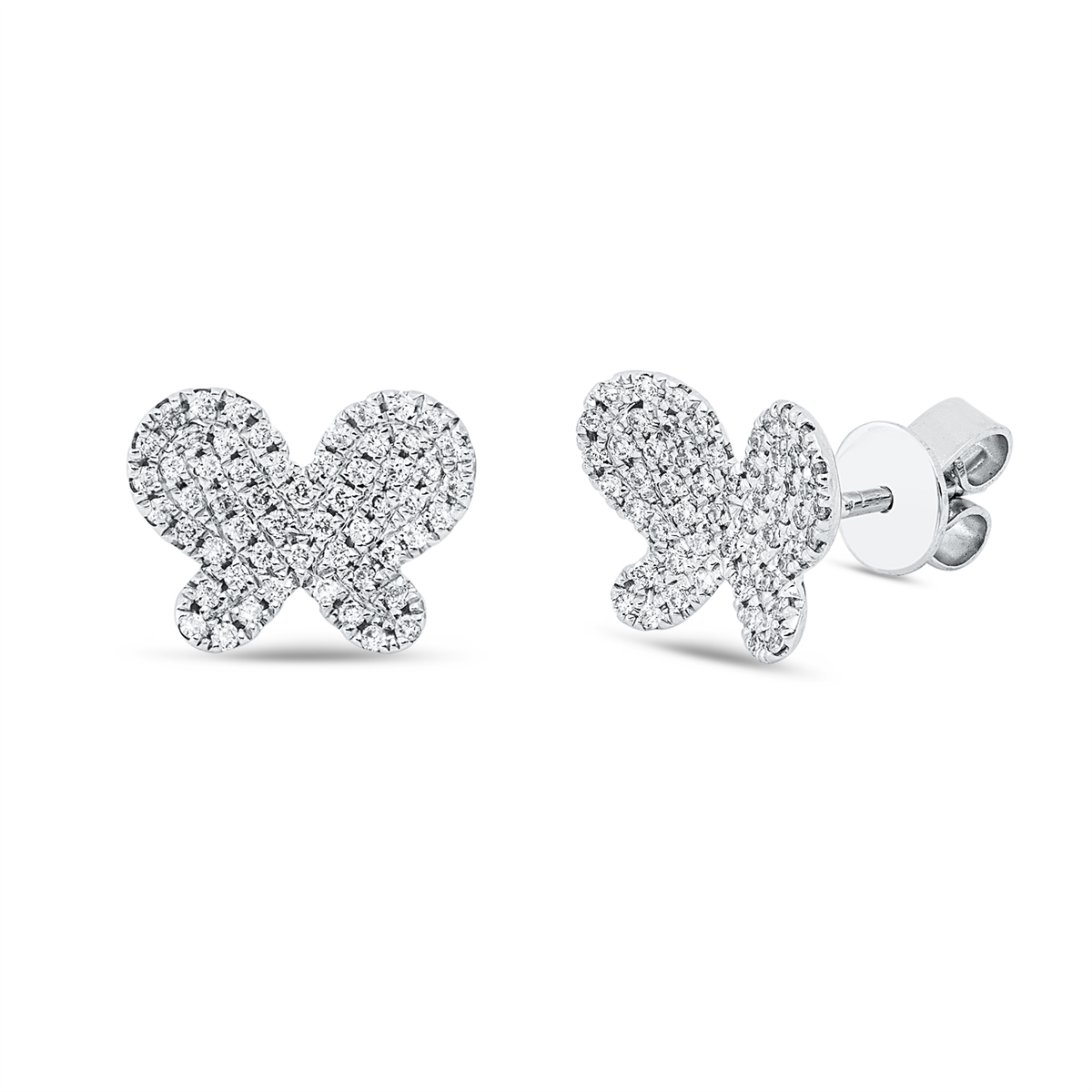 diamond full cut  animal studs in white gold