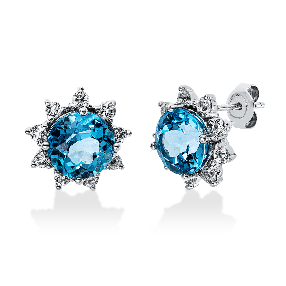 colored stone fashion studs - 2X757