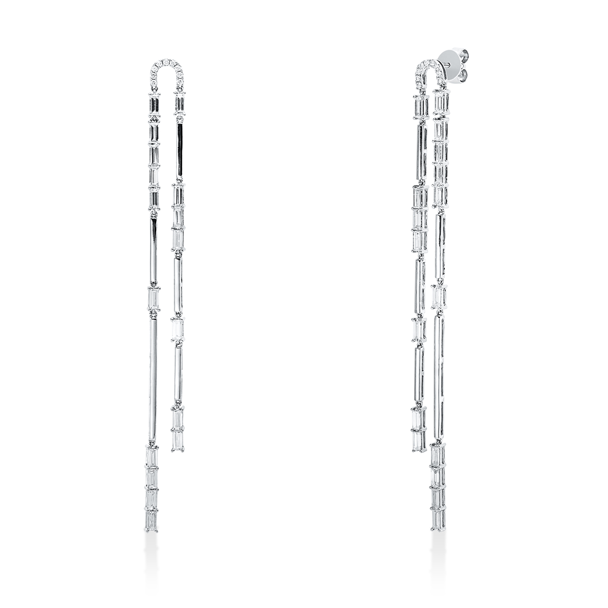 diamond full cut  exclusive earrings in white gold